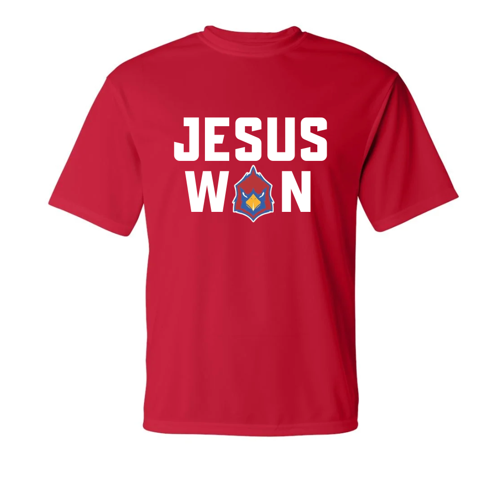 Jesus Won Performance Tee.