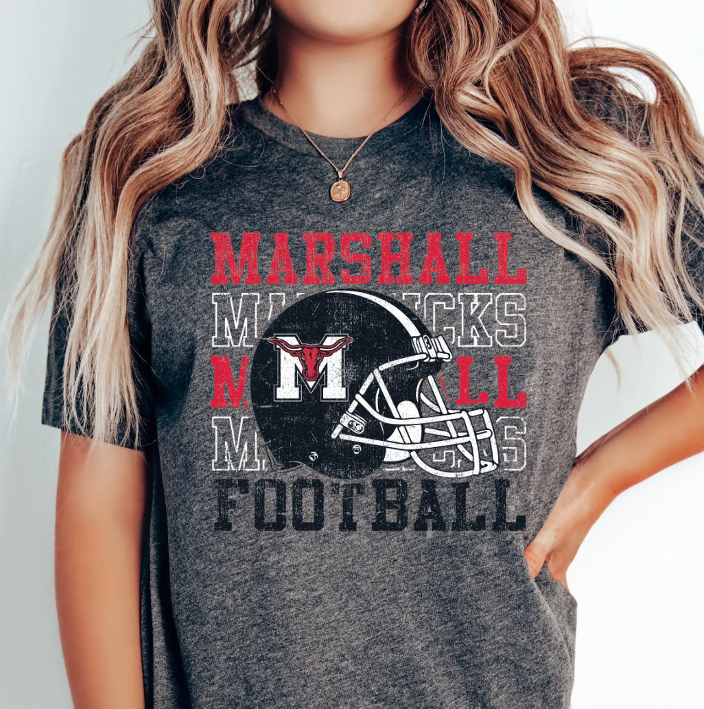 Marshall Mavericks Football Tee.