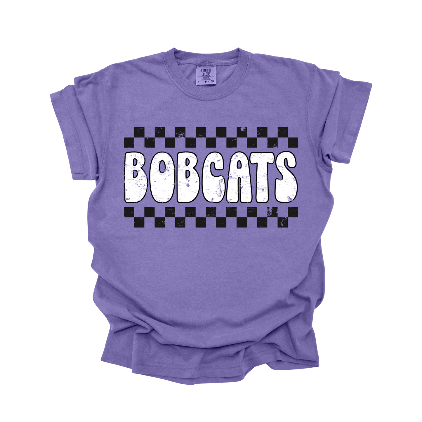 Checkered Bobcats Tee.