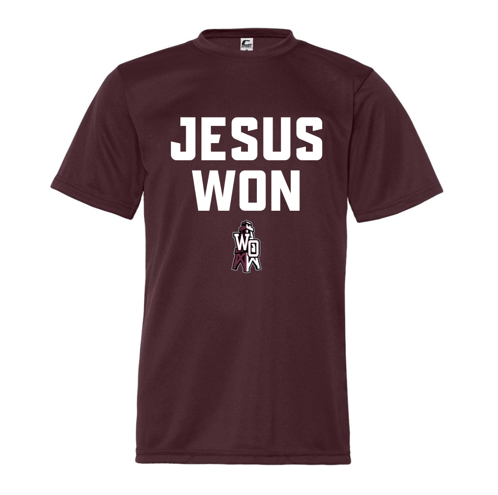 Jesus Won Performance Tee.