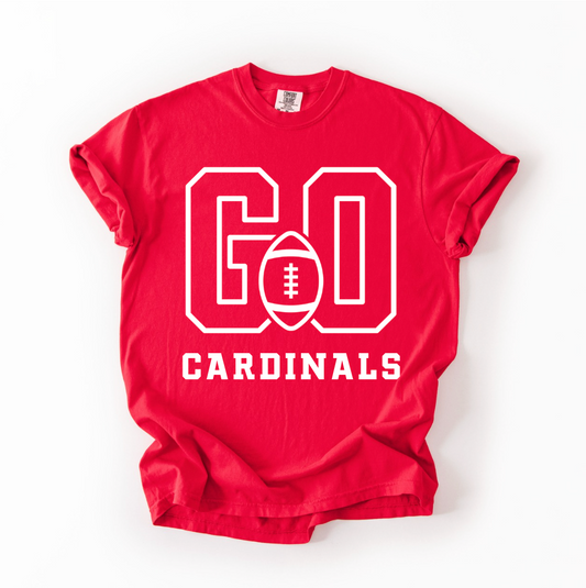 Go Cardinals Football Tee.