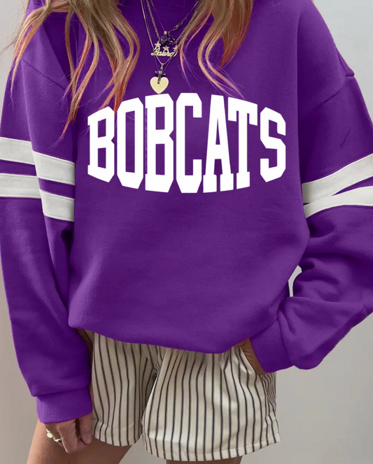 Bobcats Varsity Striped Pullover.