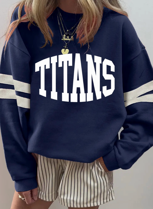 Titans Varsity Striped Pullover.