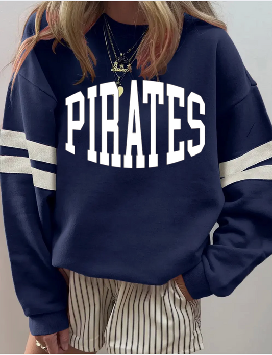 Pirates Varsity Striped Pullover.