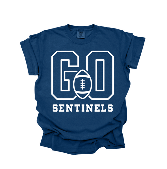 Go Sentinels Football Tee.