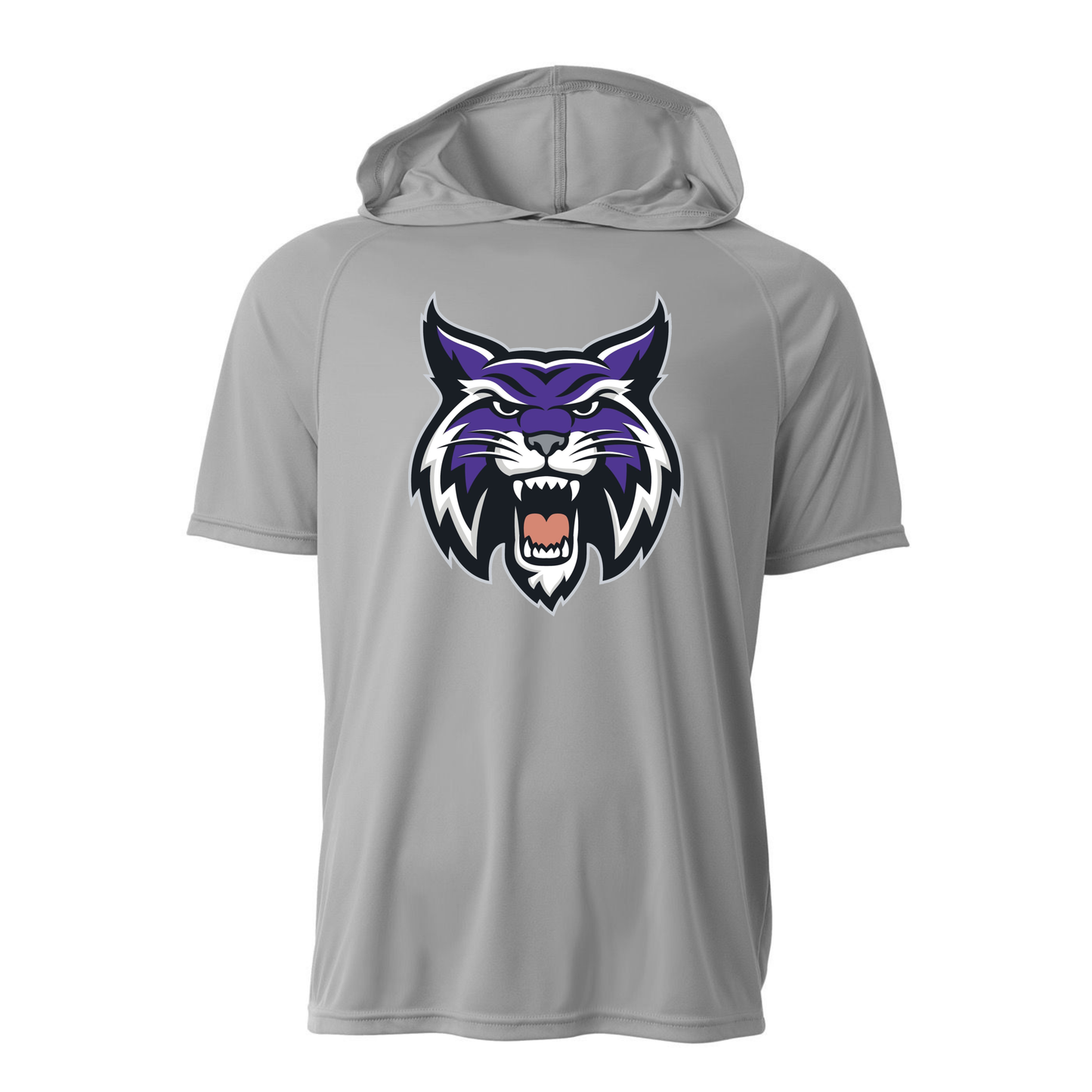 Hallsville Bobcats Hooded Performance Tee.