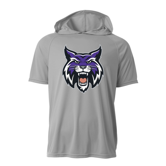 Hallsville Bobcats Hooded Performance Tee.